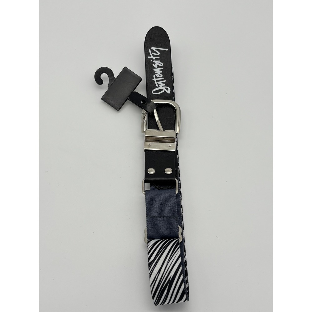Intensity Touch Them All Baseball Belt Zebra Print Black White N1018W CGBWS NEW